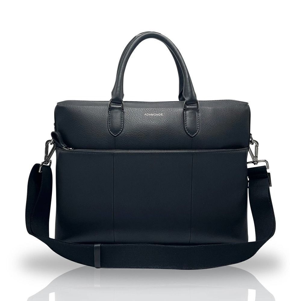 Adamonde Leather Bag briefcase Laptop Messenger Bag for Men and Women